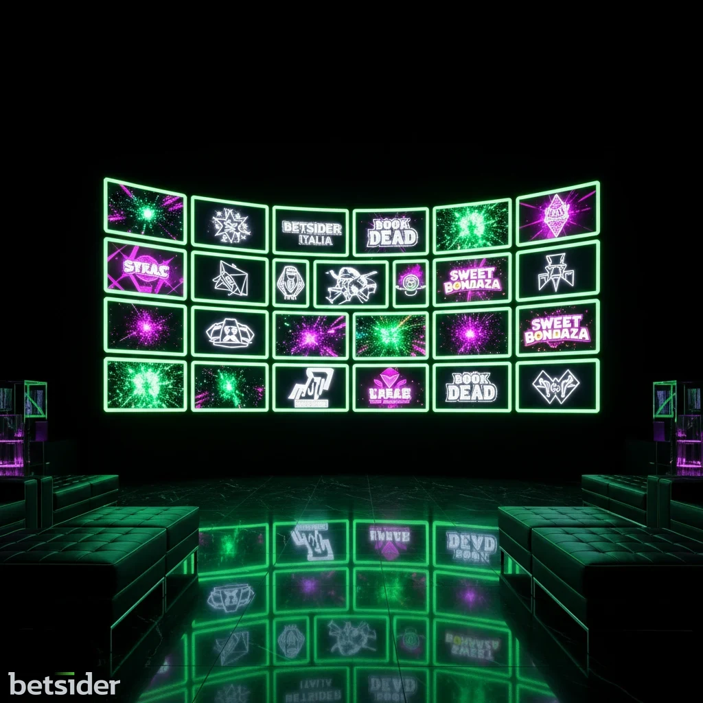 Lobby dei giochi di slot del casinò Betsider con vari titoli in mostra